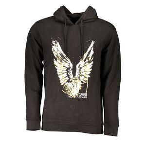 Cavalli Class "Nero Cotton Men Men's Hoodie"